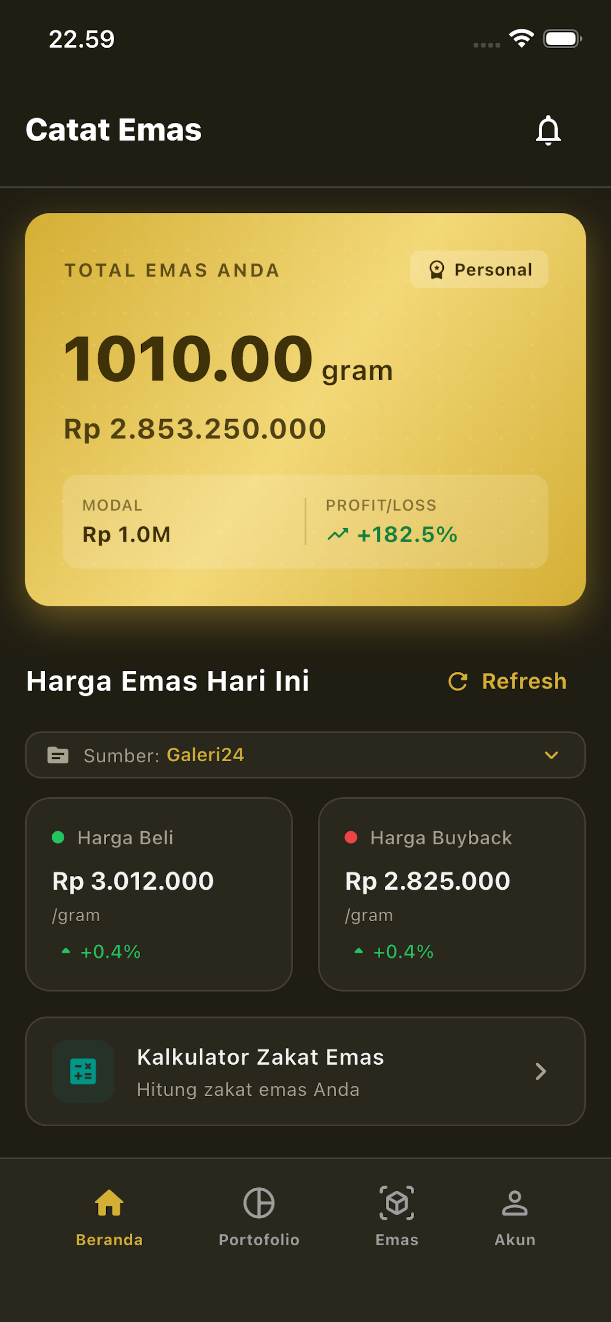 Catat Emas screenshot 1